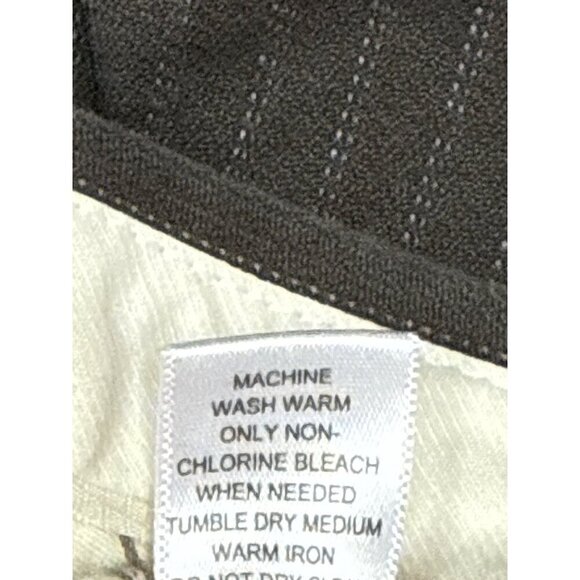 Banana Republic Men's Pants 100% Cotton Stripe Brown Business Work Size 32 - Picture 10 of 10